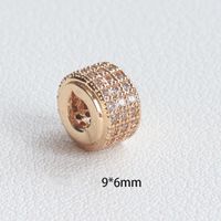 1 Piece Simple Style Round Solid Color Copper Plating Inlay Beads Jewelry Accessories sku image 15
