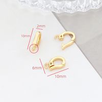 1 Piece Copper Solid Color Jewelry Buckle Simple Style sku image 1