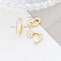 1 Piece Copper Solid Color Jewelry Buckle Simple Style sku image 2