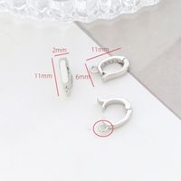 1 Piece Copper Solid Color Jewelry Buckle Simple Style sku image 3