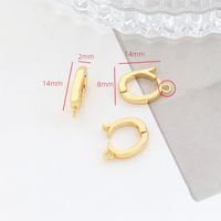 1 Piece Copper Solid Color Jewelry Buckle Simple Style sku image 4
