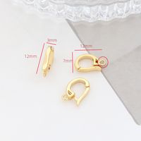 1 Piece Copper Solid Color Jewelry Buckle Simple Style sku image 7
