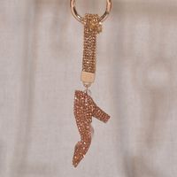 Simple Style Classic Style Solid Color Artificial Wool Alloy Inlay Rhinestones Keychain sku image 6