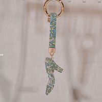Simple Style Classic Style Solid Color Artificial Wool Alloy Inlay Rhinestones Keychain sku image 4