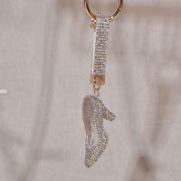 Simple Style Classic Style Solid Color Artificial Wool Alloy Inlay Rhinestones Keychain sku image 8