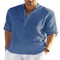 Hombres Color Sólido Blusa Ropa Hombre main image 4