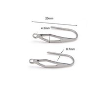 100 PCS/Package Stainless Steel Solid Color Hook Earring Findings Simple Style sku image 10