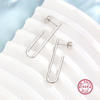 1 Pair Ig Style Simple Style Solid Color Plating Sterling Silver Ear Studs main image 6