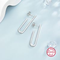 1 Pair Ig Style Simple Style Solid Color Plating Sterling Silver Ear Studs main image 4