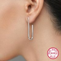 1 Paire Style Ig Style Simple Couleur Unie Placage Argent Sterling Boucles D'oreilles main image 7