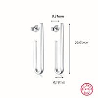 1 Pair Ig Style Simple Style Solid Color Plating Sterling Silver Ear Studs main image 3