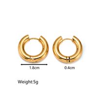 1 Pair Simple Style Geometric Plating Titanium Steel 18k Gold Plated Earrings Ear Studs main image 3