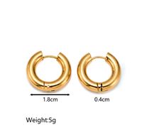 1 Pair Simple Style Geometric Plating Titanium Steel 18k Gold Plated Earrings Ear Studs sku image 4