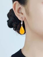 1 Pair Casual Classic Style Water Droplets Copper Artificial Gemstones Rhinestones White Gold Plated Drop Earrings main image 9