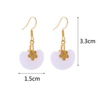 1 Paire Élégant Glamour Géométrique Placage Pierres Précieuses Artificielles Boucles D'oreilles main image 2