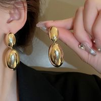 1 Pair Vintage Style Oval Plating Iron Drop Earrings main image 1