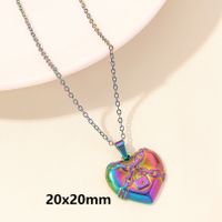 304 Stainless Steel Elegant Cute Luxurious Plating Heart Shape Pendant Necklace sku image 8