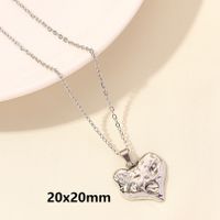304 Stainless Steel Elegant Cute Luxurious Plating Heart Shape Pendant Necklace sku image 2