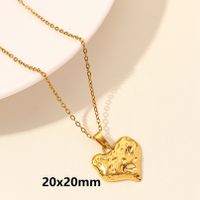 304 Stainless Steel Elegant Cute Luxurious Plating Heart Shape Pendant Necklace sku image 9