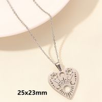 304 Stainless Steel Elegant Cute Luxurious Plating Heart Shape Pendant Necklace sku image 3