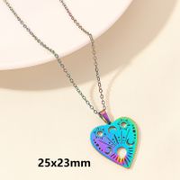 304 Stainless Steel Elegant Cute Luxurious Plating Heart Shape Pendant Necklace sku image 12