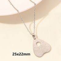 304 Stainless Steel Elegant Cute Luxurious Plating Heart Shape Pendant Necklace sku image 4