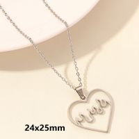 304 Stainless Steel Elegant Cute Luxurious Plating Heart Shape Pendant Necklace sku image 5