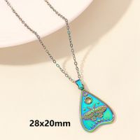 304 Stainless Steel Elegant Cute Luxurious Plating Heart Shape Pendant Necklace sku image 18