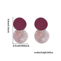 1 Pair Vintage Style Exaggerated Simple Style Round Stoving Varnish Arylic Drop Earrings Ear Cuffs sku image 1