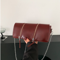 Women's Small Pu Leather Solid Color Classic Style Square Magnetic Buckle Shoulder Bag sku image 4