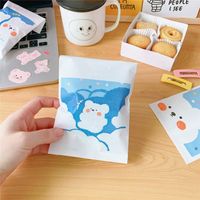 Cute Simple Paper Storage Bag Cartoon Cloud Bear Mini Paper Bag sku image 5
