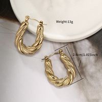 1 Pair Retro XUPING Simple Style Geometric Knot Plating 304 Stainless Steel 18K Gold Plated Earrings main image 5