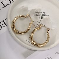 1 Pair Retro XUPING Simple Style Geometric Knot Plating 304 Stainless Steel 18K Gold Plated Earrings main image 6