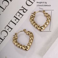 1 Pair Retro XUPING Simple Style Geometric Knot Plating 304 Stainless Steel 18K Gold Plated Earrings main image 7