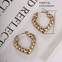 1 Pair Retro XUPING Simple Style Geometric Knot Plating 304 Stainless Steel 18K Gold Plated Earrings sku image 4