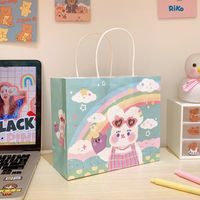 Cartoon Cute Girl Printing Rabbit Mini Packaging Decoration Paper Bag New sku image 7