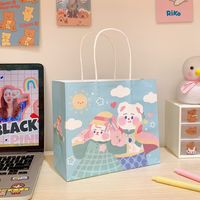 Cartoon Cute Girl Printing Rabbit Mini Packaging Decoration Paper Bag New sku image 11