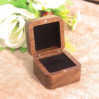 Simple Style Classic Style Solid Color Wood Jewelry Boxes sku image 1