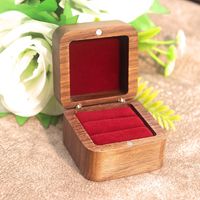 Simple Style Classic Style Solid Color Wood Jewelry Boxes sku image 6
