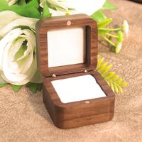 Simple Style Classic Style Solid Color Wood Jewelry Boxes sku image 4
