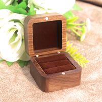 Simple Style Classic Style Solid Color Wood Jewelry Boxes sku image 8