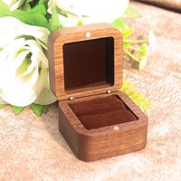 Simple Style Classic Style Solid Color Wood Jewelry Boxes sku image 7