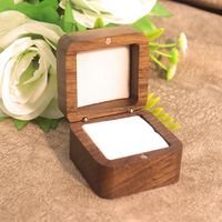 Simple Style Classic Style Solid Color Wood Jewelry Boxes sku image 3
