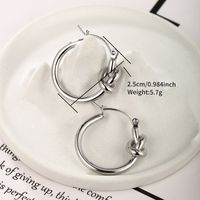 1 Pair Retro XUPING Simple Style Geometric Knot 304 Stainless Steel Earrings main image 2