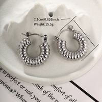 1 Pair Retro XUPING Simple Style Geometric Knot 304 Stainless Steel Earrings main image 3