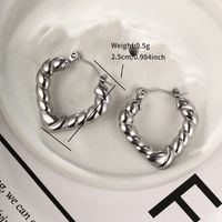 1 Pair Retro XUPING Simple Style Geometric Knot 304 Stainless Steel Earrings main image 5