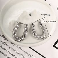 1 Pair Retro XUPING Simple Style Geometric Knot 304 Stainless Steel Earrings main image 6
