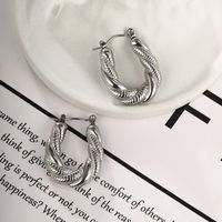 1 Pair Retro XUPING Simple Style Geometric Knot 304 Stainless Steel Earrings main image 8