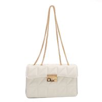 Women's Pu Leather Solid Color Vintage Style Classic Style Square Lock Clasp Shoulder Bag sku image 3
