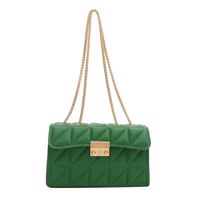 Women's Pu Leather Solid Color Vintage Style Classic Style Square Lock Clasp Shoulder Bag sku image 4